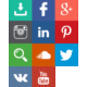 Flickering social media icons
