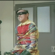 Batman gif Classic Robin tied up