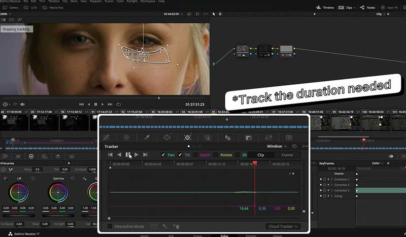David Cole shows cosmetic fixes in DaVinci Resolve