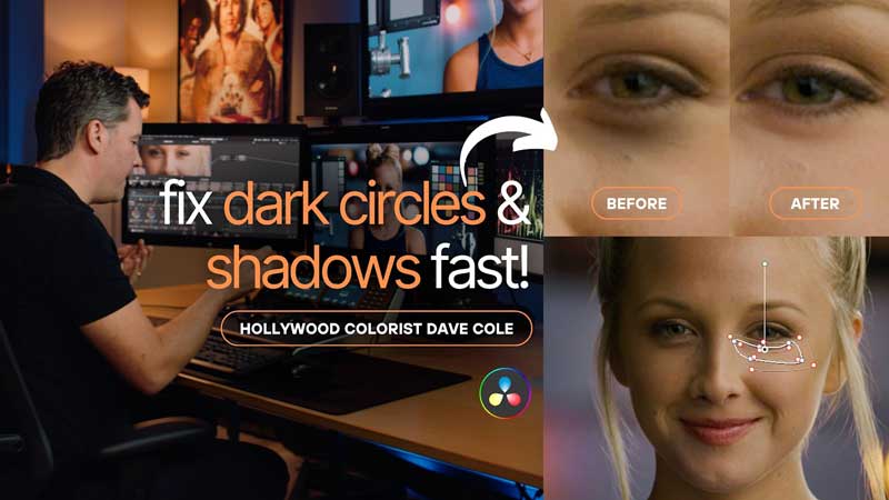 How to Reduce Eye Bags and Shadows in DaVinci Resolve - Thumbnail