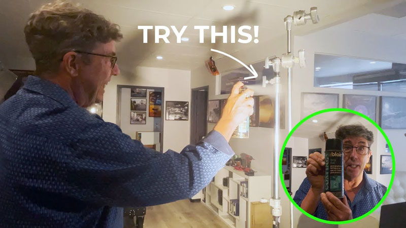 Dulling Spray for glare in lighting and cinematography