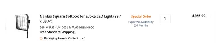 SB-NLM-100-S Square Softbox 100cm