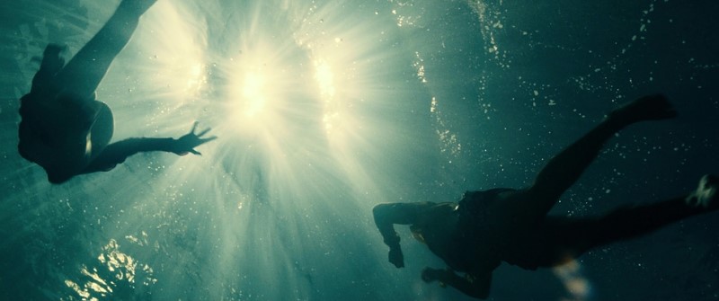 The use of the color cyan in "Old" film directed by M. Night Shyamalan