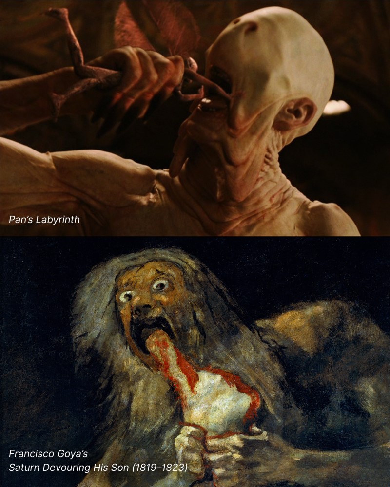 Pan’s Labyrinth + Francisco Goya’s Saturn Devouring His Son