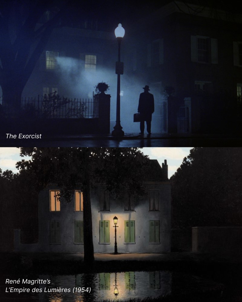 The Exorcist + René Magritte’s L’Empire des Lumières