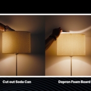 Cut out Soda Can beside Depron Foam Board
