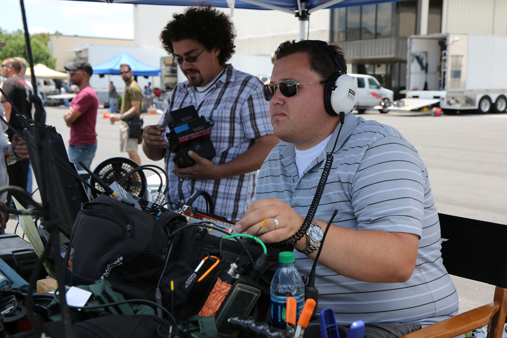 Sound Mixer on film set