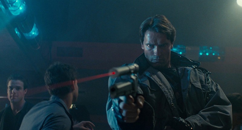 The use of the color cyan in Terminator 1984