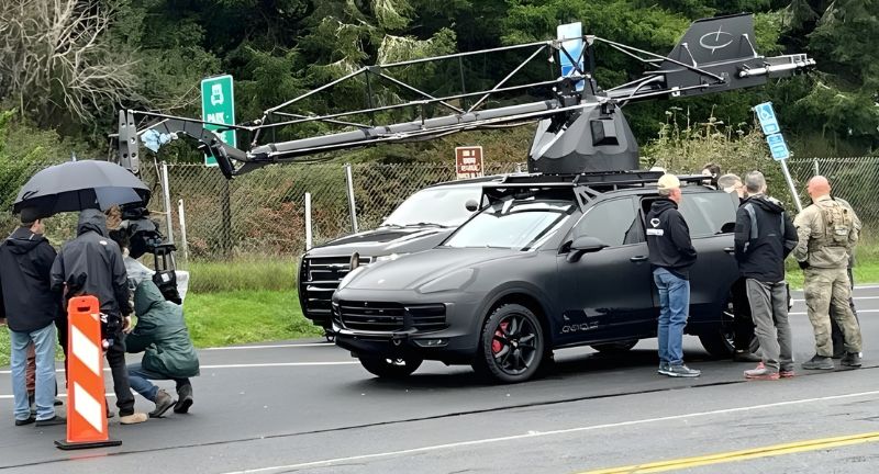 Camera car on One Battle After Another film