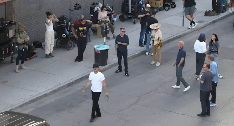 On set of One Battle After Another film